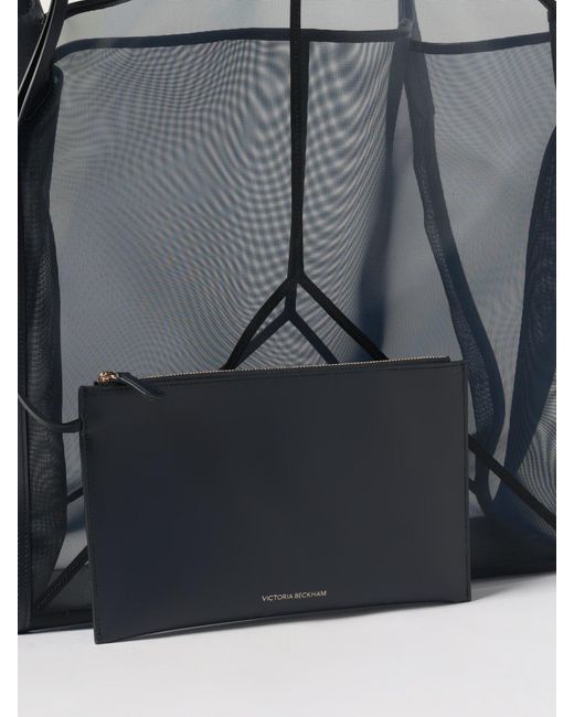 Victoria Beckham Blue Micro Mesh Polyamide Tote Bag