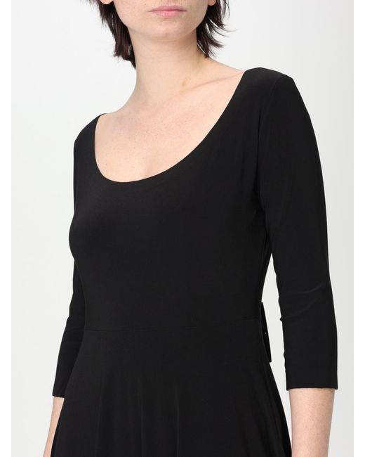 Norma Kamali Black Aline Midi Dress 34 Sleeves