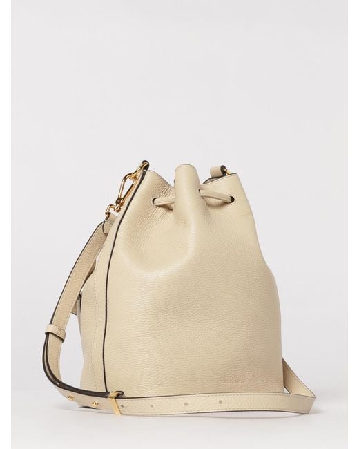 Coccinelle Natural Beat Generation Hammered Leather Bucket Bag