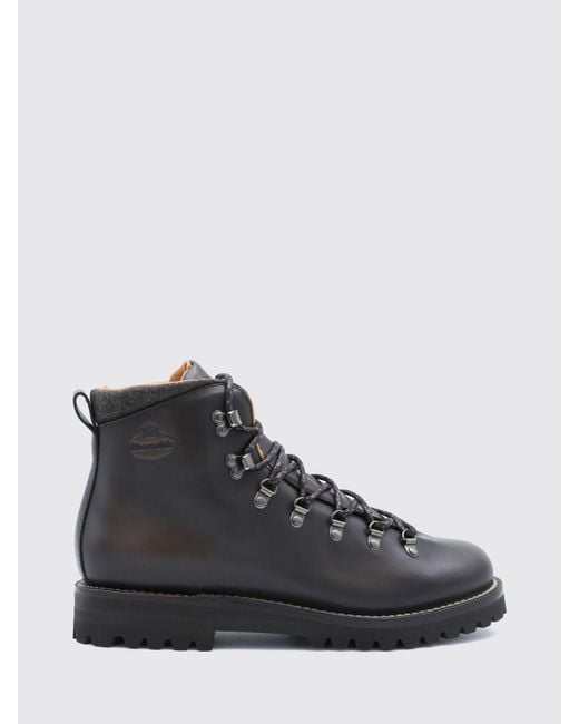 Church's Black Lace-Up Smooth Calfskin Ankle Boots With Padded Ankle for men