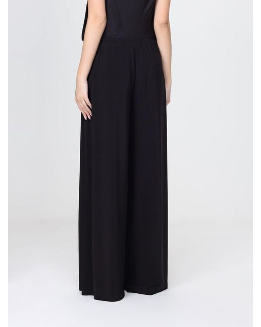 Norma Kamali Black Jersey Palazzo Trousers