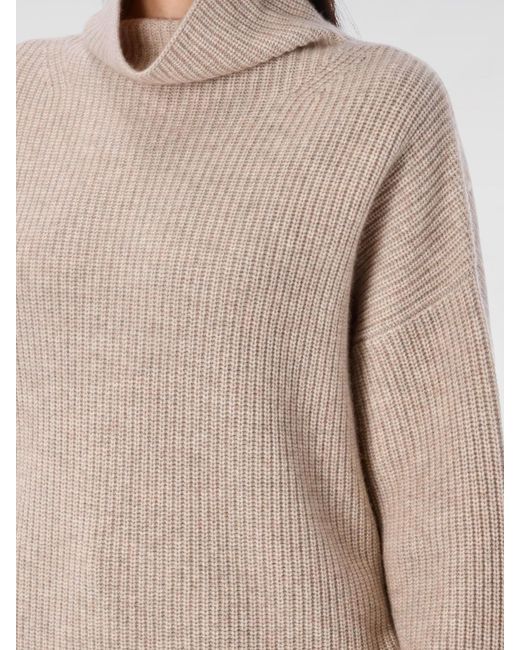 Isabel Marant Natural Merino Wool And Cashmere Turtleneck Sweater
