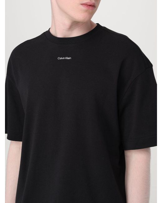 T-shirt basic con mini logo di Calvin Klein in Black da Uomo