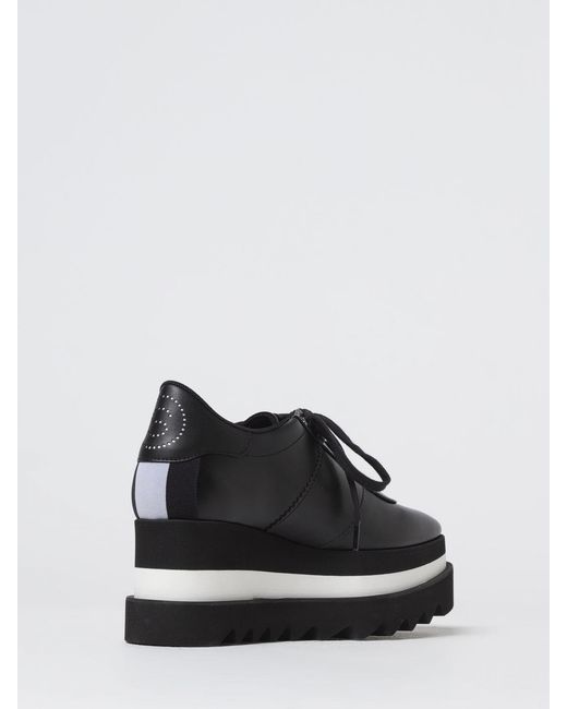 Stella McCartney Black Elyse Wedge Derby Shoes