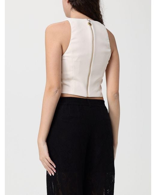 Elisabetta Franchi Black Crêpe Cropped Top