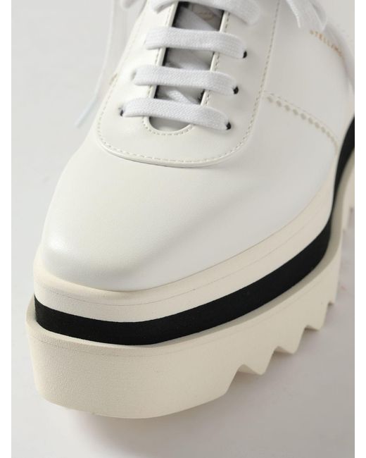 Stella McCartney White Elyse Wedge Derby Shoes