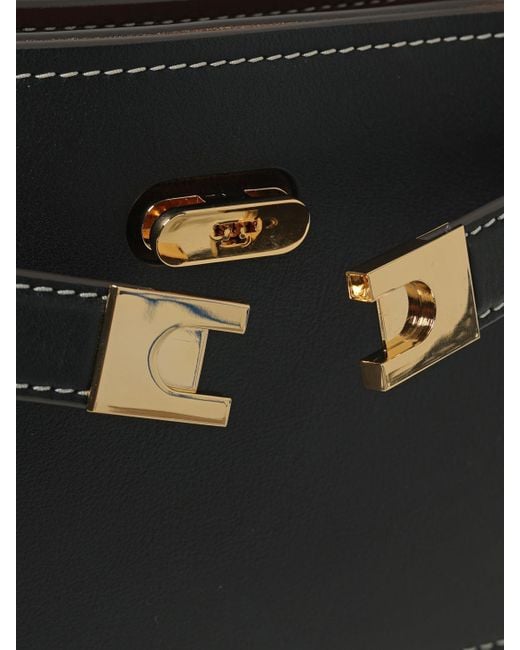 Tory Burch Black Petite Lee Radziwill Leather Bag