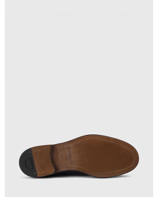 Doucal's White Leather Derby Shoes for men