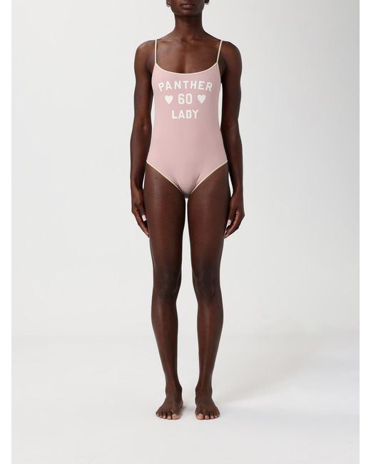 Valentino Pink One-Piece Swimsuit With Slogan