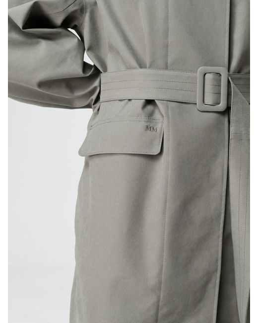 Max Mara Gray Single-Breasted Long Trench Coat