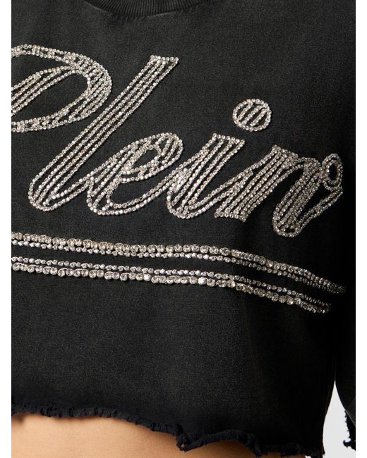 Philipp Plein Black Cotton Crew-Neck T-Shirt With Logo