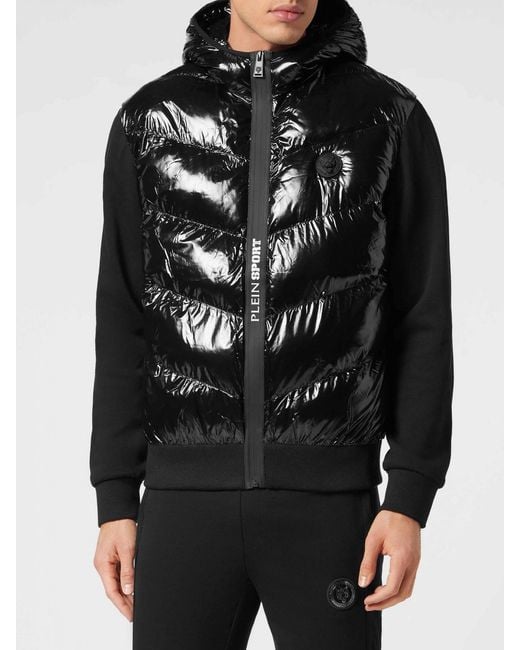 Philipp Plein Black Short Padded Puffer Jacket for men