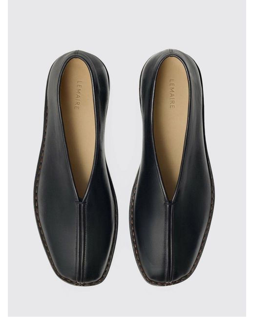 Lemaire White Leather Ballerina Flats