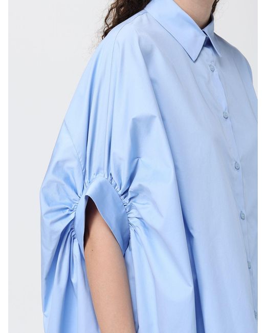 Hanita Blue Cotton Shirt