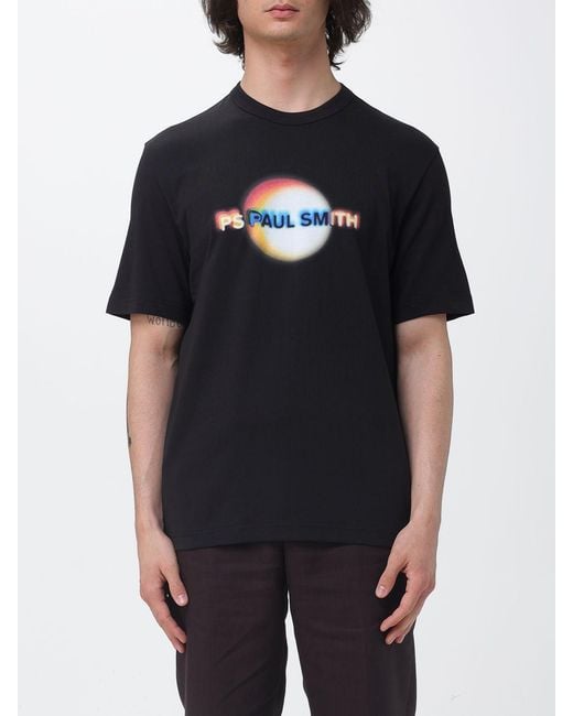Paul Smith Black Organic Cotton T-Shirt With Logo for men