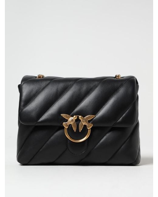 Pinko Black Love Puff Quilted Nappa Shoulder Bag