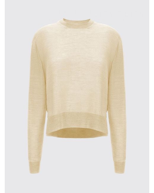 Jil Sander Natural Virgin Wool And Cashmere Sweater