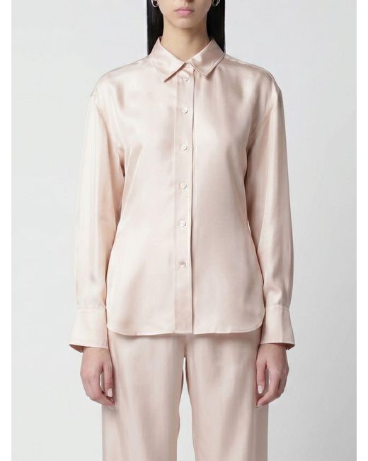 Rohe Natural Slim Fit Silk Shirt With Dropped Shoulders And A Classic Collar