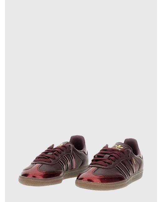 Adidas Originals Brown Samba Og Leather And Patent Leather Sneakers
