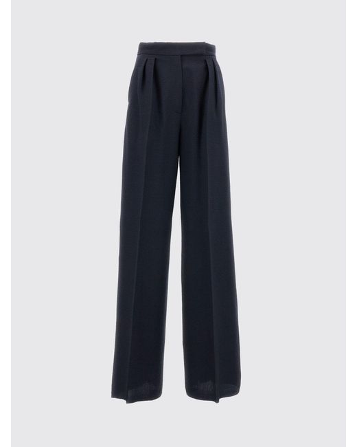 Max Mara Blue Virgin Wool Blend Antille Trousers