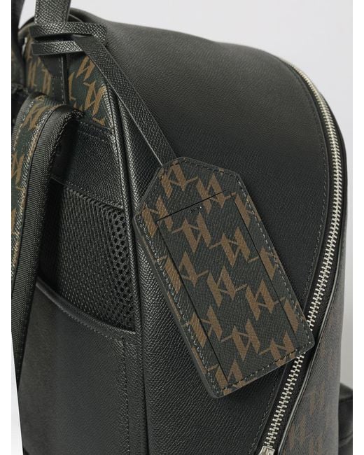 Karl Lagerfeld Gray K/Monogram Synthetic Leather Backpack