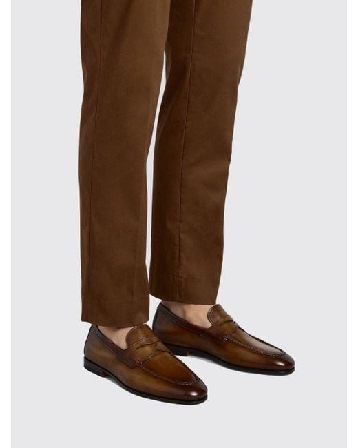 Santoni Brown Loafers for men