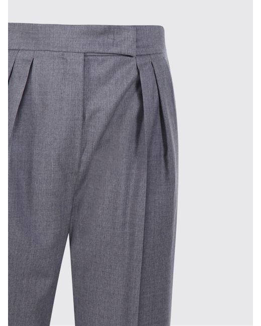 Max Mara Black Virgin Wool Formal Trousers