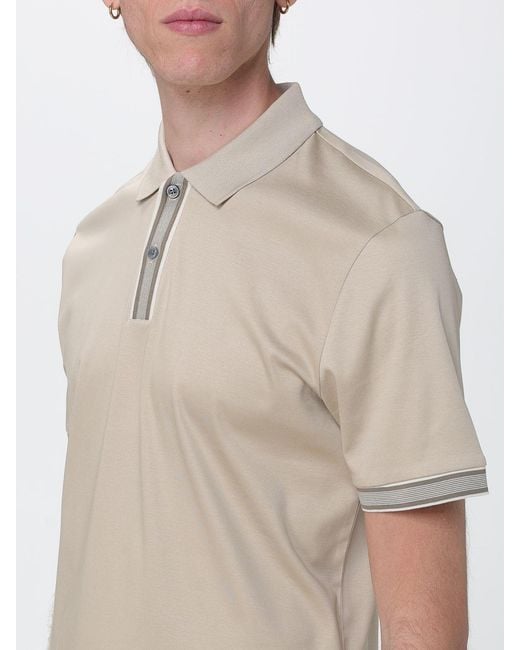 Boss Blue Cotton Polo Shirt With Logo for men