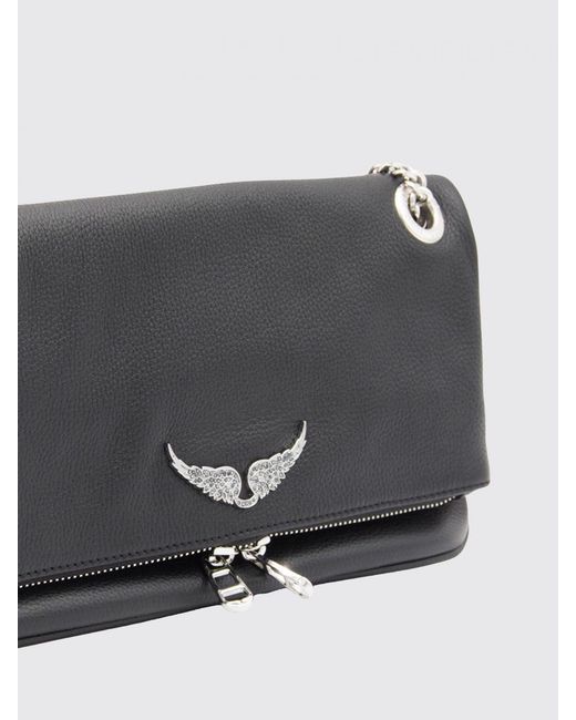 Zadig & Voltaire Black Zadig &Amp Voltaire Rock Ii Grained Leather Bag
