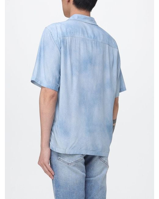 Moose Knuckles Blue Baand Shirt Ofnim for men