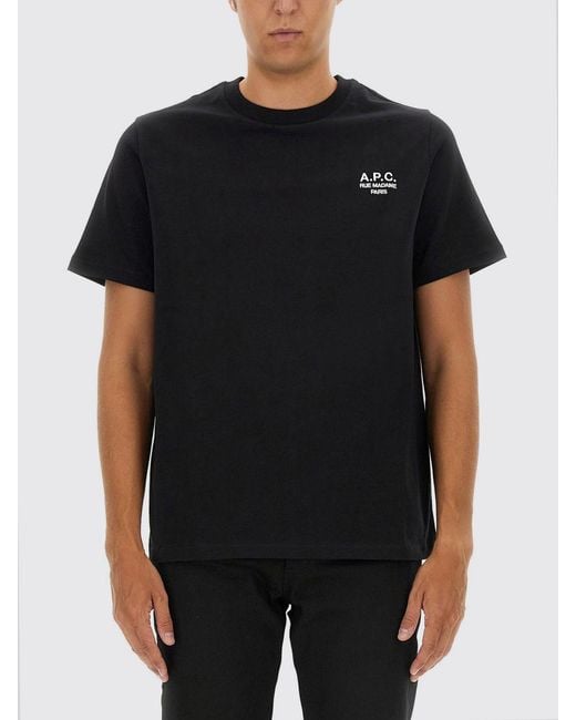 A.P.C. Black T-Shirts for men