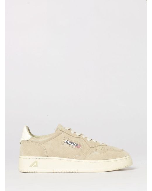 Autry Natural Medalist Low Suede Sneakers