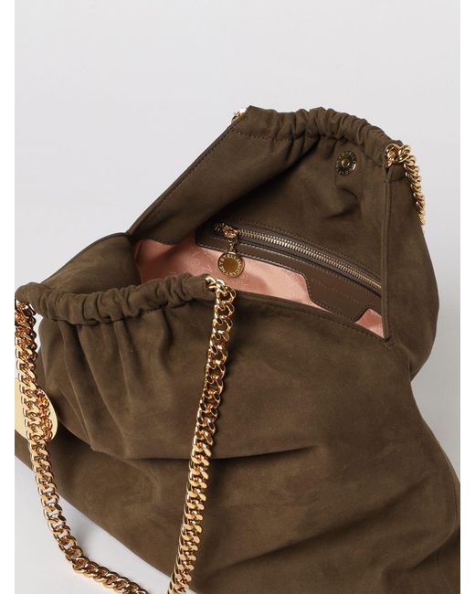 Stella McCartney Brown Falabella Synthetic Suede Drawstring Bag