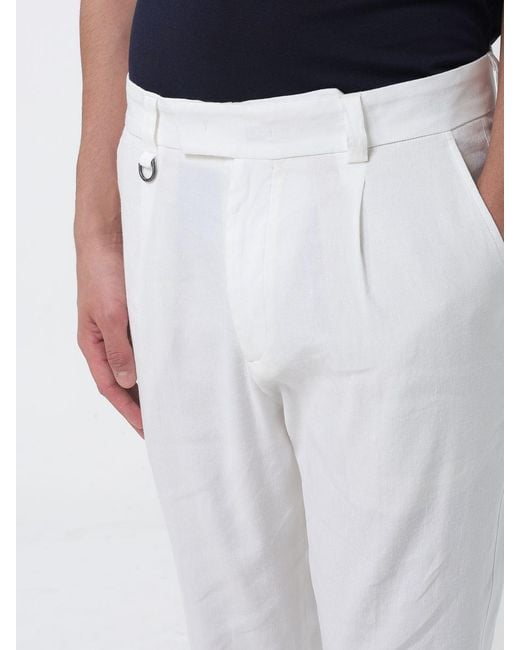 Paolo Pecora White Virgin Wool Tailored Trousers for men