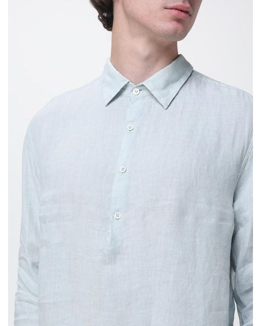 Barena Blue Pavan Linen Shirt for men