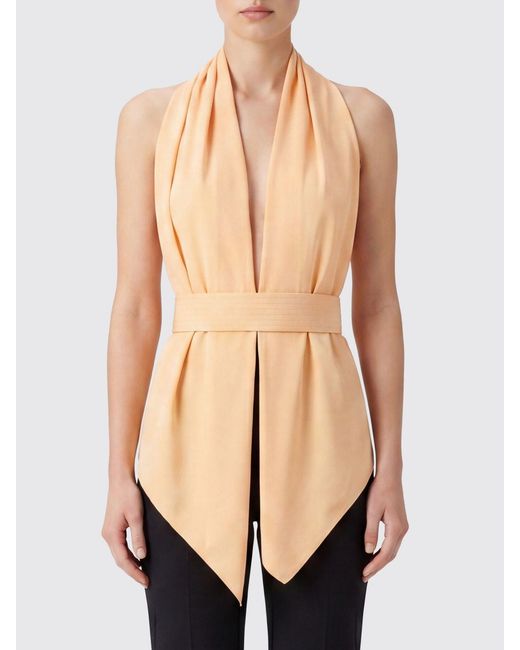 Alberta Ferretti Natural Viscose Top