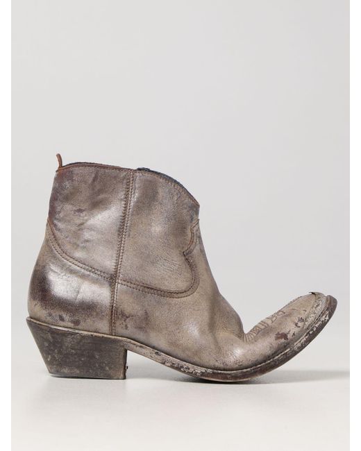 Golden Goose Deluxe Brand Brown Flat Ankle Boots