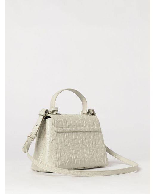 ARMANI EXCHANGE Natural Grained Synthetic Leather Bag With Embossed Logo