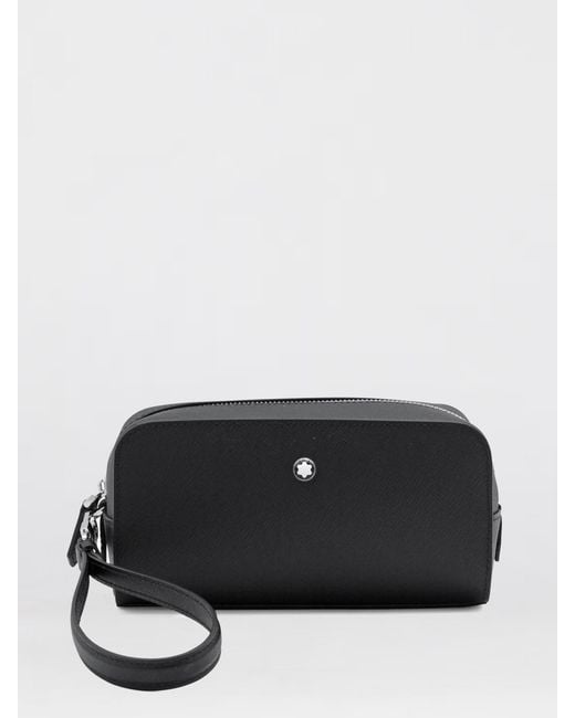 Montblanc Black Sartorial Saffiano Leather Clutch for men