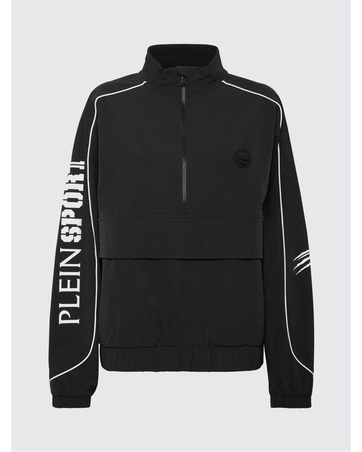 Philipp Plein Black Windbreaker With Logo
