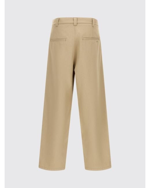A.P.C. Natural Ricky Wide-Leg Pleated Cotton Trousers for men