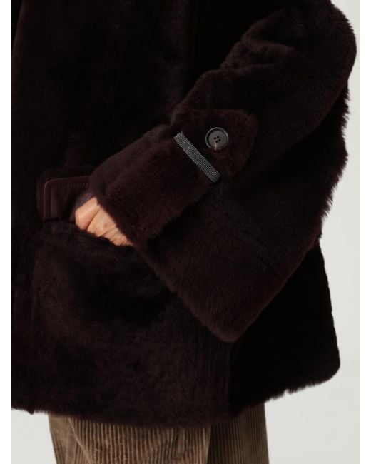 Brunello Cucinelli Brown Fur Coats