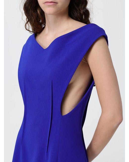 Jil Sander Blue Technical Crêpe Midi Dress