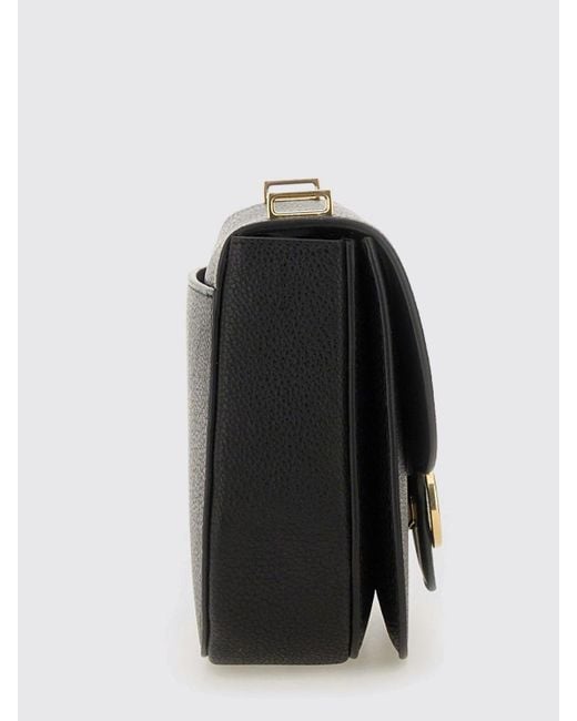 Donna Borsa A Tracolla North-South Double Gancini di Ferragamo in Black