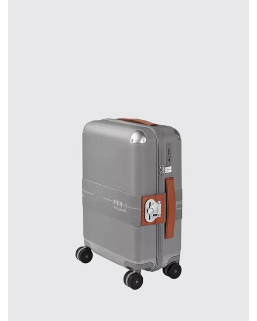 Fpm Milano Gray Bank Spinner Otr Suitcase for men