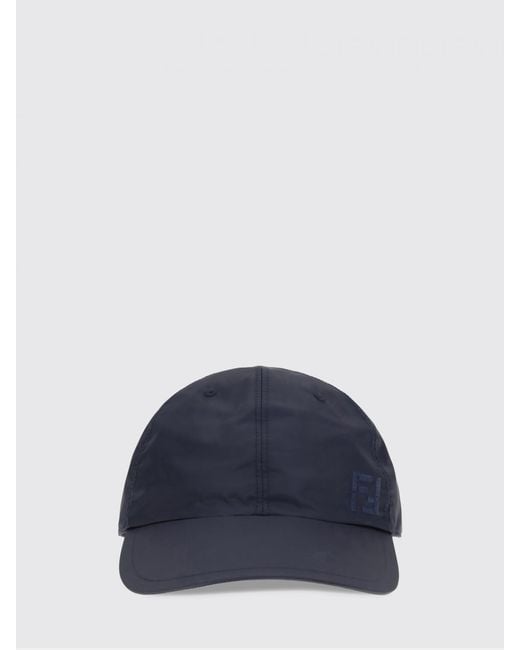 Fendi Blue Nylon Hat for men