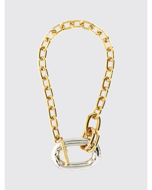 Rabanne Metallic Xl Link Bicolor Brass Necklace
