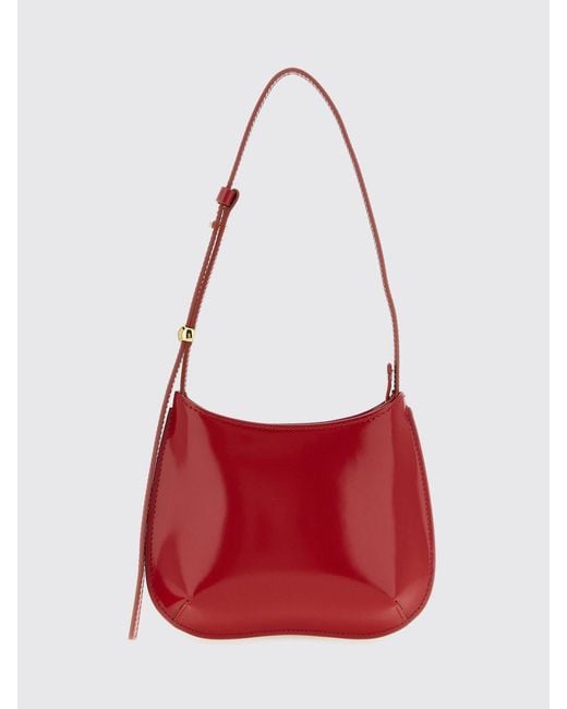 Jacquemus Red Le Petit Bisou Calf Leather Shoulder Bag