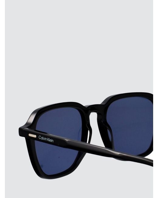 Calvin Klein Blue Aviator Acetate Sunglasses With Cr-39 Lenses for men