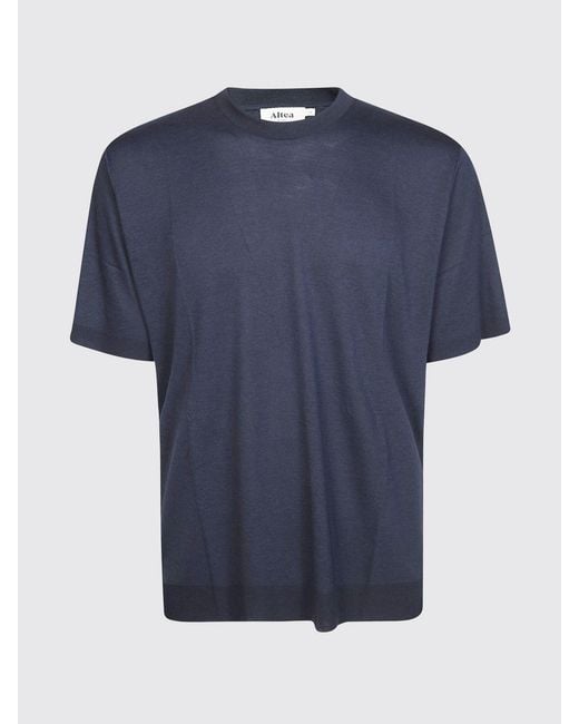 Altea Blue Short-Sleeved Crew-Neck T-Shirt for men